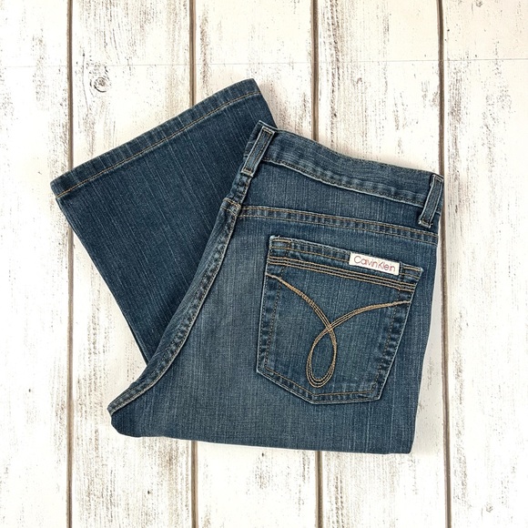 Calvin Klein Denim - Calvin Klein Women's Flare Jeans Size 6 Boot Cut Wide Leg